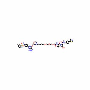 (2S,4R)-1-[(2S)-2-(2-{2-[2-({6-[(2R)-2-[({6-[4-(2-fluoro-5-methylbenzenesulfonamido)phenyl]-1H-pyrazolo[3,4-d]pyrimidin-4-yl}oxy)methyl]morpholin-4-yl]hexyl}oxy)ethoxy]ethoxy}acetamido)-3,3-dimethylbutanoyl]-4-hydroxy-N-{[4-(4-methyl-1,3-thiazol-5-yl)phen