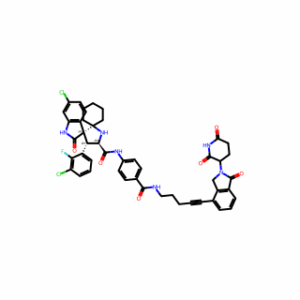 (3′R,4′S,5′R)-6″-Chloro-4′-(3-chloro-2-fluorophenyl)-N-(4-((5-(2-(2,6-dioxopiperidin-3-yl)-1-oxoisoindolin-4-yl)pent-4-yn-1-yl)carbamoyl)phenyl)-2″-oxodispiro[cyclohexane-1,2′-pyrrolidine-3′,3″-indoline]-5′-carboxamide