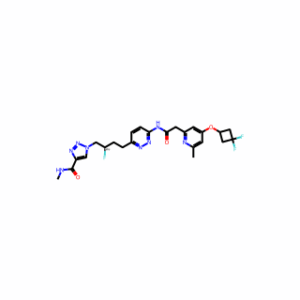 (R)-1-(4-(6-(2-(4-(3,3-Difluorocyclobutoxy)-6-methylpyridin-2-yl)acetamido)pyridazin-3-yl)-2-fluorobutyl)-N-methyl-1H-1,2,3-triazole-4-carboxamide
