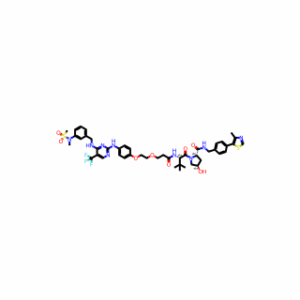 (2S,4R)-1-[(2S)-3,3-dimethyl-2-{3-[2-(4-{[4-({[3-(N-methylmethanesulfonamido)phenyl]methyl}amino)-5-(trifluoromethyl)pyrimidin-2-yl]amino}phenoxy)ethoxy]propanamido}butanoyl]-4-hydroxy-N-{[4-(4-methyl-1,3-thiazol-5-yl)phenyl]methyl}pyrrolidine-2-carboxami
