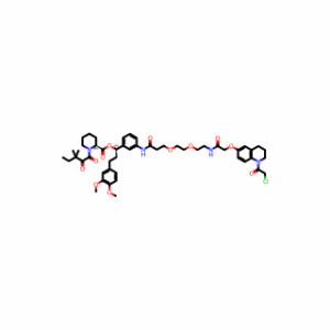 (R)-1-(3-(3-(2-(2-(2-((1-(2-Chloroacetyl)-1,2,3,4-tetrahydroquinolin-6-yl)oxy)acetamido)ethoxy)ethoxy)propanamido)phenyl)-3-(3,4-dimethoxyphenyl)propyl (S)-1-(3,3-dimethyl-2-oxopentanoyl)piperidine-2-carboxylate