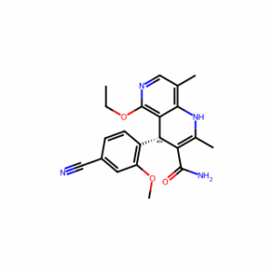 (4R)-4-(4-Cyano-2-methoxyphenyl)-5-ethoxy-1,4-dihydro-2,8-dimethyl-1,6-naphthyridine-3-carboxamide