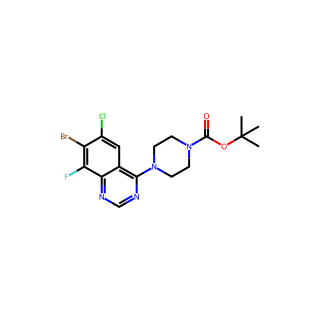 Tert-Butyl 4-(7-Bromo-6-Chloro-8-Fluoroquinazolin-4-Yl)Piperazine-1-Carboxylate