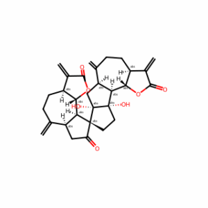 (3aS,3′aS,6aR,6′aR,7′aS,8′R,9aR,9bS,10′aS,10′bS,10′cS)-Eicosahydro-7′a,10′a-dihydroxy-3,3′,6,6′-tetrakis(methylene)spiro[azuleno[4,5-b]furan-9(2H),8′-[8H]cyclopent[2,3]azuleno[4,5-b]furan]-2,2′,8(3H,3′H)-trione