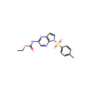 ethyl N-[5-(4-methylbenzenesulfonyl)-5H-pyrrolo[2,3-b]pyrazin-2-yl]carbamate