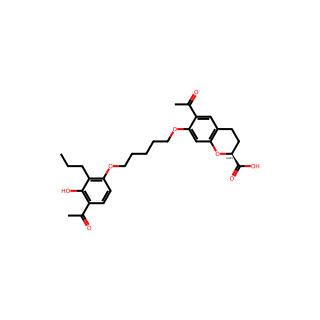 6-Acetyl-7-((5-(4-acetyl-3-hydroxy-2-propylphenoxy)pentyl)oxy)chromane-2-carboxylic acid