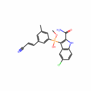 (R)-(methyl (2-carbamoyl-5-chloro-1H-indol-3-yl)[3-(2-cyanoeth-1-en-1-yl)-5-methylphenyl]phosphinate)