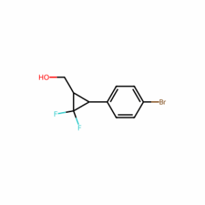 (3-(4-bromophenyl)-2,2-difluorocyclopropyl)methanol