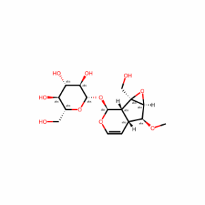 (2R,3S,4S,5R,6S)-2-(Hydroxymethyl)-6-(((1aS,1bS,2S,5aR,6S,6aS)-1a-(hydroxymethyl)-6-methoxy-1a,1b,2,5a,6,6a-hexahydrooxireno[2′,3′:4,5]cyclopenta[1,2-c]pyran-2-yl)oxy)tetrahydro-2H-pyran-3,4,5-triol