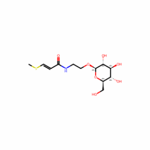 (E)-3-(Methylthio)-N-(2-(((2R,3R,4S,5S,6R)-3,4,5-trihydroxy-6-(hydroxymethyl)tetrahydro-2H-pyran-2-yl)oxy)ethyl)acrylamide