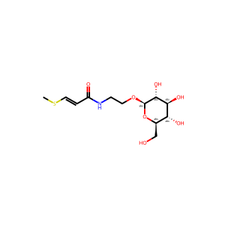 (E)-3-(Methylthio)-N-(2-(((2R,3R,4S,5S,6R)-3,4,5-trihydroxy-6-(hydroxymethyl)tetrahydro-2H-pyran-2-yl)oxy)ethyl)acrylamide