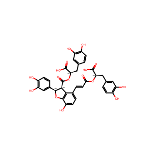 (R)-2-(((2R,3S)-4-((E)-3-((R)-1-Carboxy-2-(3,4-dihydroxyphenyl)ethoxy)-3-oxoprop-1-en-1-yl)-2-(3,4-dihydroxyphenyl)-7-hydroxy-2,3-dihydrobenzofuran-3-carbonyl)oxy)-3-(3,4-dihydroxyphenyl)propanoic acid