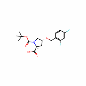 (2S,4R)-1-(tert-butoxycarbonyl)-4-((2,4-difluorobenzyl)oxy)pyrrolidine-2-carboxylic acid