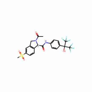 (R)-2-Acetyl-N-(4-(1,1,1,3,3,3-hexafluoro-2-hydroxypropan-2-yl)phenyl)-5-(methylsulfonyl)isoindoline-1-carboxamide