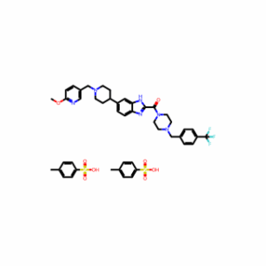 (6-(1-((6-Methoxypyridin-3-yl)methyl)piperidin-4-yl)-1H-benzo[d]imidazol-2-yl)(4-(4-(trifluoromethyl)benzyl)piperazin-1-yl)methanone bis(4-methylbenzenesulfonate)