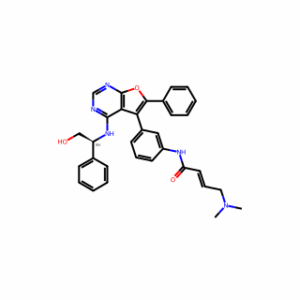 (2E)-4-(Dimethylamino)-N-[3-[4-[[(1S)-2-hydroxy-1-phenylethyl]amino]-6-phenylfuro[2,3-d]pyrimidin-5-yl]phenyl]-2-butenamide