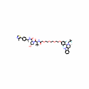 (2S,4R)-1-[(2S)-2-(2-{2-[2-(2-{3,5-difluoro-4-[(1R,3R)-2-(2-fluoro-2-methylpropyl)-3-methyl-1H,2H,3H,4H,9H-pyrido[3,4-b]indol-1-yl]phenoxy}ethoxy)ethoxy]ethoxy}acetamido)-3,3-dimethylbutanoyl]-4-hydroxy-N-[(1S)-1-[4-(4-methyl-1,3-thiazol-5-yl)phenyl]ethyl