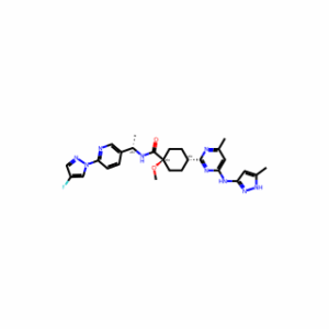 (1r,4r)-N-[(1S)-1-[6-(4-fluoro-1H-pyrazol-1-yl)pyridin-3-yl]ethyl]-1-methoxy-4-{4-methyl-6-[(5-methyl-1H-pyrazol-3-yl)amino]pyrimidin-2-yl}cyclohexane-1-carboxamide