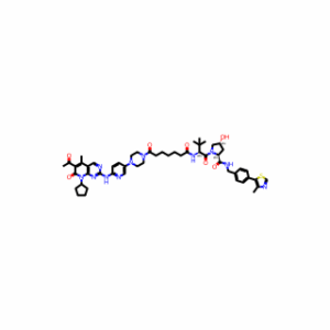 (2S,4R)-1-[(2S)-2-(7-{4-[6-({6-acetyl-8-cyclopentyl-5-methyl-7-oxo-7H,8H-pyrido[2,3-d]pyrimidin-2-yl}amino)pyridin-3-yl]piperazin-1-yl}-7-oxoheptanamido)-3,3-dimethylbutanoyl]-4-hydroxy-N-{[4-(4-methyl-1,3-thiazol-5-yl)phenyl]methyl}pyrrolidine-2-carboxam