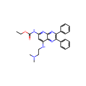Ethyl 8-(2-(dimethylamino)ethylamino)-2,3-diphenylpyrido[2,3-b]pyrazin-6-ylcarbamate