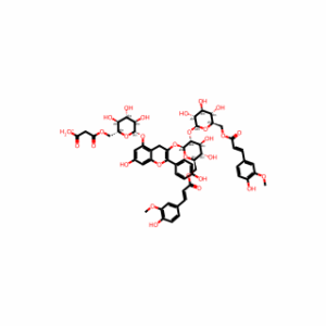 Pelargonidin 3-O-[6-O-(E)-Ferulyl-2-O-{6-O-(E)-Ferulyl-β-D-glucoside}-β-D-glucoside]-5-O-(6-O-malonyl)-β-D-glucoside