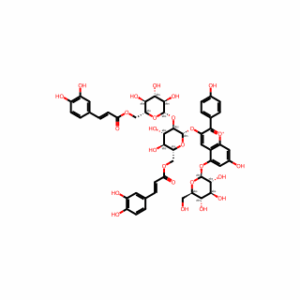 Pelargonidin 3-O-[6-O-(E)-Caffeoyl-2-O-{6-O-(E)-Caffeoyl-β-D-glucoside}-β-D-glucoside]-5-glucoside