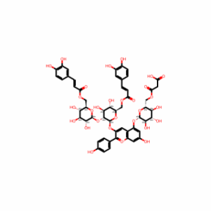 Pelargonidin 3-O-[6-O-(E)-Caffeoyl-2-O-{6-O-(E)-Caffeoyl-β-D-glucoside}-β-D-glucoside]-5-O-(6-O-malonyl）-β-D-glucoside