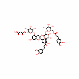Pelargonidin 3-O-[6-O-(E)-Ferulyl-2-O-{6-O-(E)-Caffeoyl-β-D-glucoside}-β-D-glucoside]-5-O-(6-O-malonyl）-β-D-glucoside
