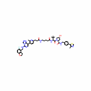 (2S,4R)-1-[(2S)-2-(5-{3-[5-(5-{[(5-fluoro-2,3-dihydro-1-benzofuran-4-yl)methyl]amino}-[1,2,4]triazolo[4,3-c]pyrimidin-8-yl)-6-methylpyridin-2-yl]propanamido}pentanamido)-3,3-dimethylbutanoyl]-4-hydroxy-N-{[4-(4-methyl-1,3-thiazol-5-yl)phenyl]methyl}pyrrol