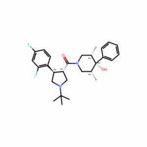 ((3S,4R)-1-(tert-Butyl)-4-(2,4-difluorophenyl)pyrrolidin-3-yl)((3S,4R,5R)-4-hydroxy-3,5-dimethyl-4-phenylpiperidin-1-yl)methanone