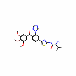 (2S)-2-amino-3-methyl-N-{4-[3-(1H-1,2,4-triazol-1-yl)-4-(3,4,5-trimethoxybenzoyl)phenyl]-1,3-thiazol-2-yl}butanamide