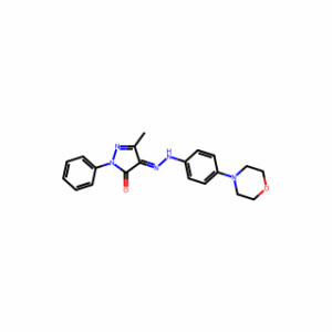 (E)-5-Methyl-4-(2-(4-morpholinophenyl)hydrazono)-2-phenyl-2,4-dihydro-3H-pyrazol-3-one