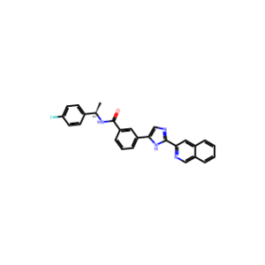 (R)-N-(1-(4-Fluorophenyl)ethyl)-3-(2-(isoquinolin-3-yl)-1H-imidazol-5-yl)benzamide