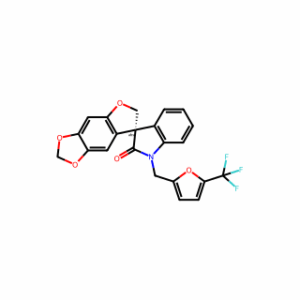 (R)-1′-((5-(Trifluoromethyl)furan-2-yl)methyl)-6H-spiro[[1,3]dioxolo[4,5-f]benzofuran-7,3′-indolin]-2′-one