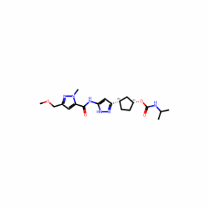 (1R,3S)-3-(5-(3-(Methoxymethyl)-1-methyl-1H-pyrazole-5-carboxamido)-1H-pyrazol-3-yl)cyclopentyl isopropylcarbamate