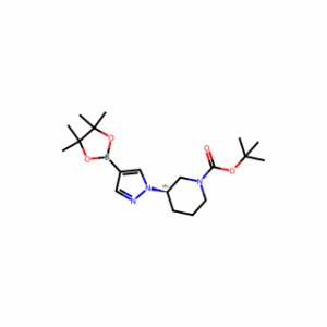 tert-butyl (3R)-3-[4-(tetramethyl-1,3,2-dioxaborolan-2-yl)-1H-pyrazol-1-yl]piperidine-1-carboxylate