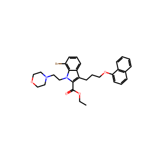 Ethyl 7-bromo-1-(2-morpholinoethyl)-3-(3-(naphthalen-1-yloxy)propyl)-1H-indole-2-carboxylate