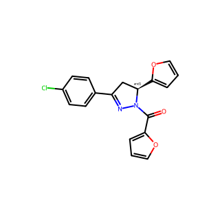 (3-(4-Chlorophenyl)-5-(furan-2-yl)-4,5-dihydro-1H-pyrazol-1-yl)(furan-2-yl)methanone