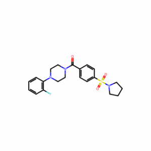 (4-(2-Fluorophenyl)piperazin-1-yl)(4-(pyrrolidin-1-ylsulfonyl)phenyl)methanone