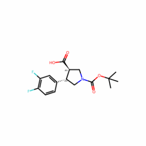 trans-1-(tert-butoxycarbonyl)-4-(3,4-difluorophenyl)pyrrolidine-3-carboxylic acid