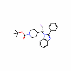 tert-butyl 4-(2-iodo-1-(2-phenyl-1H-benzo[d]imidazol-1-yl)ethyl)piperidine-1-carboxylate