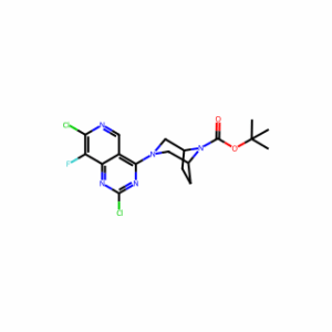 tert-Butyl 3-(2,7-dichloro-8-fluoropyrido[4,3-d]pyrimidin-4-yl)-3,8-diazabicyclo[3.2.1]octane-8-carboxylate