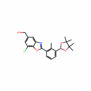 (7-Chloro-2-(2-methyl-3-(4,4,5,5-tetramethyl-1,3,2-dioxaborolan-2-yl)phenyl)benzo[d]oxazol-5-yl)methanol