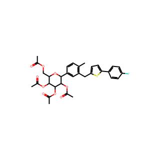 (2R,3R,4R,5S,6R)-2-(acetoxymethyl)-6-(3-((5-(4-fluorophenyl)thiophen-2-yl)methyl)-4-methylphenyl)tetrahydro-2H-pyran-3,4,5-triyl triacetate