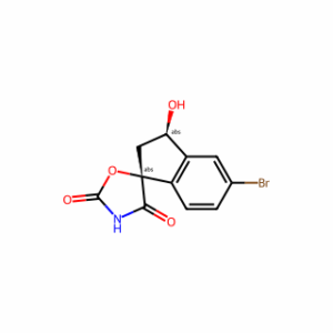 (1R,3R)-5-Bromo-3-hydroxy-2,3-dihydrospiro[indene-1,5′-oxazolidine]-2′,4′-dione