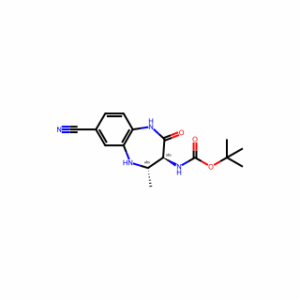 tert-Butyl ((3S,4S)-7-cyano-4-methyl-2-oxo-2,3,4,5-tetrahydro-1H-benzo[b][1,4]diazepin-3-yl)carbamate