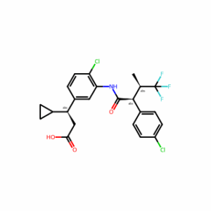 (3S)-3-(4-Chloro-3-[[(2S,3R)-2-(4-chlorophenyl)-4,4,4-trifluoro-3-methylbutanoyl]amino]phenyl)-3-cyclopropylpropanoic acid