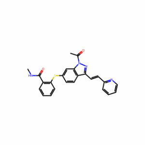 (E)-2-((1-Acetyl-3-(2-(pyridin-2-yl)vinyl)-1H-indazol-6-yl)thio)-N-methylbenzamide (Axitinib Impurity)
