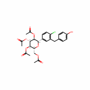 (2R,3R,4R,5S,6S)-2-(Acetoxymethyl)-6-(4-chloro-3-(4-hydroxybenzyl)phenyl)tetrahydro-2H-pyran-3,4,5-triyl triacetate