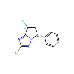 trans-2-bromo-7-fluoro-5-phenyl-6,7-dihydro-5H-pyrrolo[1,2-b][1,2,4]triazole